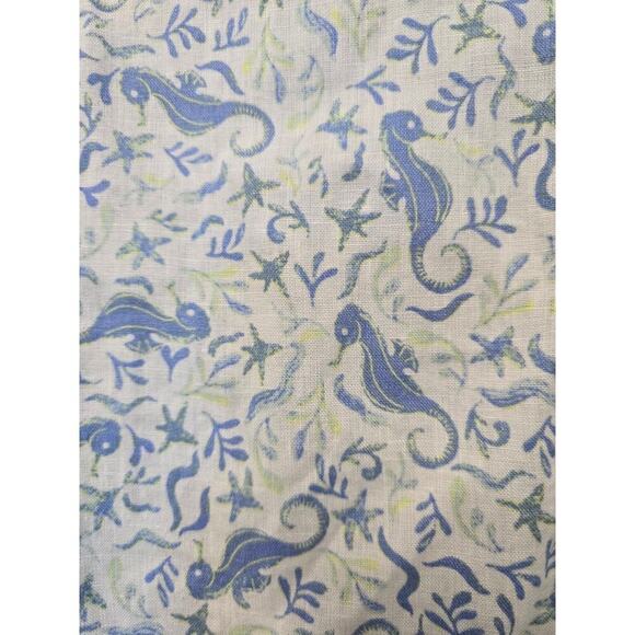 Sigrid Olseen 100 Linen Sea Horse Star Fish Blouse Beach Artisan Nature Inspired - Picture 4 of 6
